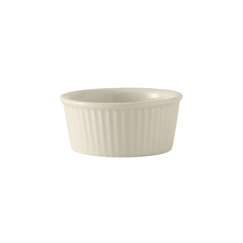 Tuxton China Inc BEX-0602 DuraTux 6 oz Amer White/Eggshell Round Fluted Ramekin - 4 Dz