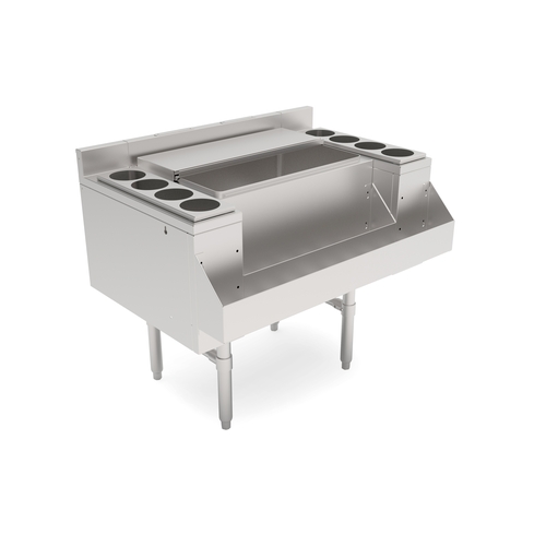 John Boos UBJB-2742-CP10-CH-X Slim-Line 42" x 26.5" Stainless Steel Underbar Cocktail Unit