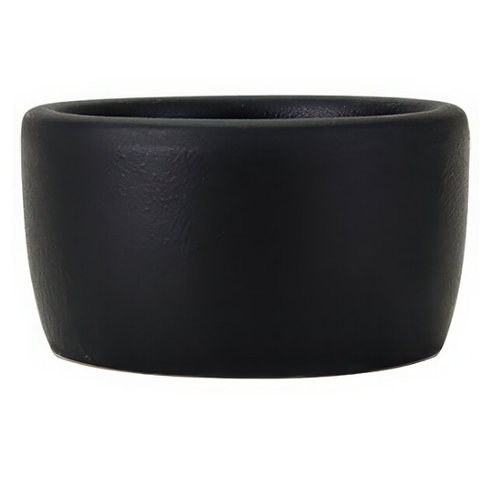 Tuxton China Inc VBX-0203 Zion 2 oz Matte Black Porcelain Ramekin/Cheese Pipken - 4 Dz