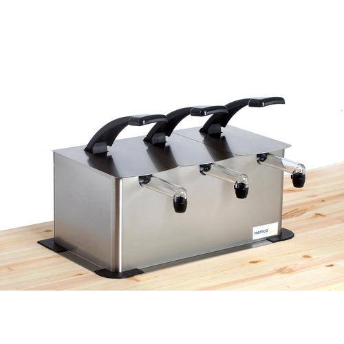 Nemco 10968 17.5"x14" Stainless Steel Triple Drop-In Condiment Dispenser