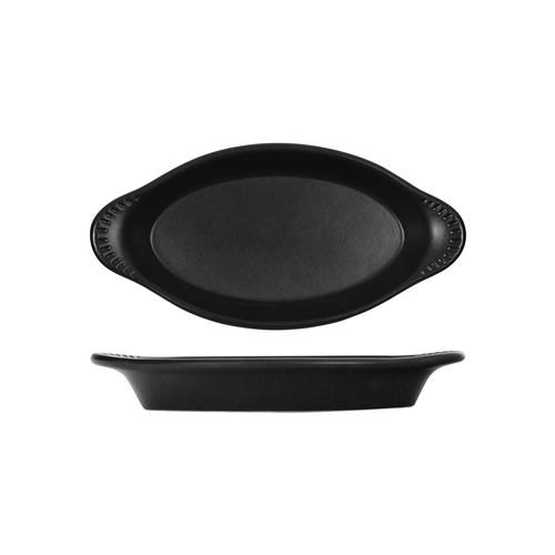 Tuxton China Inc DBN-120 Forge 12 fl. oz. Black Faux Iron Welsh Rarebit - 1 Doz