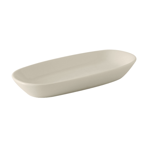 Tuxton China Inc BEZ-0921 DuraTux 9-1/4" x 4-1/4" Amer White/Eggshell Relish Tray
