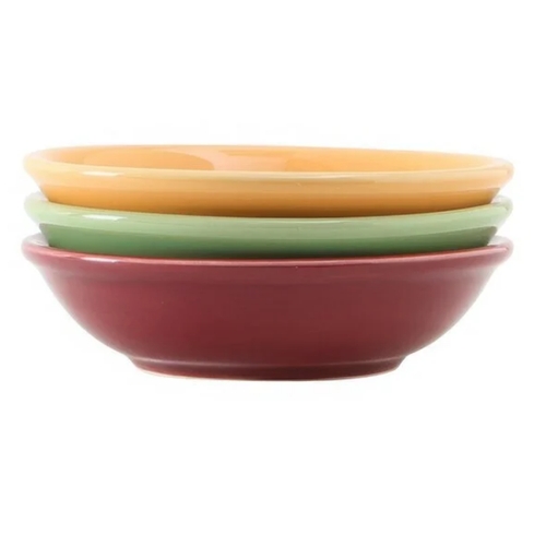 Tuxton China Inc DYD-045G DuraTux 5-1/2 oz. Assorted Ceramic Round Sauce Dishes - 3 Dz