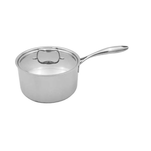 Tuxton China Inc RTSHL1121 TUXCLAD 3-1/2 qt. Trip-Ply Multiclad Sauce Pan with Lid