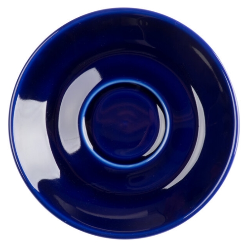 Tuxton China Inc BCE-0451 DuraTux 4-5/8" Diameter Cobalt Ceramic Cappuccino Saucer