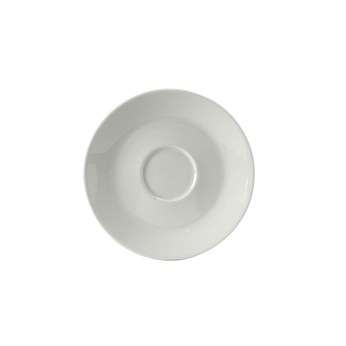 Tuxton China Inc BPE-0631 DuraTux 6-3/8" Diameter Porcelain White Cappuccino Saucer