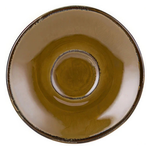 Tuxton China Inc GAJ-086 Artisan 5" Diameter Mojave Ceramic Espresso Saucer - 2 Doz