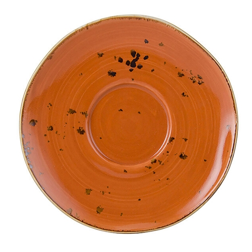 Tuxton China Inc GGC-084 Artisan Geode 6-3/8" Diameter Coral Porcelain Saucer - 2 Doz