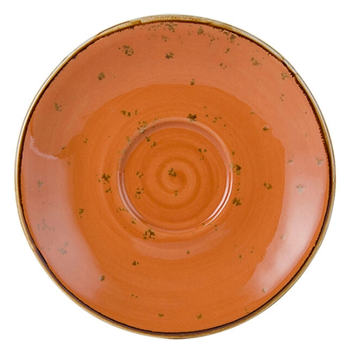 Tuxton China Inc GGC-086 Artisan Geode 5" Dia. Coral Porcelain Espresso Saucer - 2 Dz