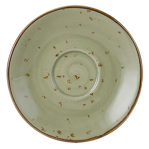 Tuxton China Inc GGO-086 Artisan Geode 5" Diameter Olive Porcelain Saucer - 2 Doz