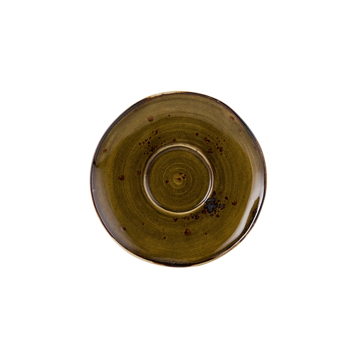 Tuxton China Inc GGW-084 Artisan Geode 6-3/8" Diameter Walnut Porcelain Saucer - 2 Dz