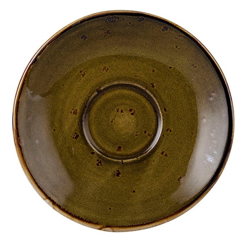 Tuxton China Inc GGW-086 Artisan Geode 5" Diameter Walnut Porcelain Saucer - 2 Doz