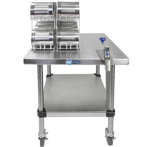 Edlund EDCS-2M 24" x 24" Stainless Steel Mobile Can Opening Station