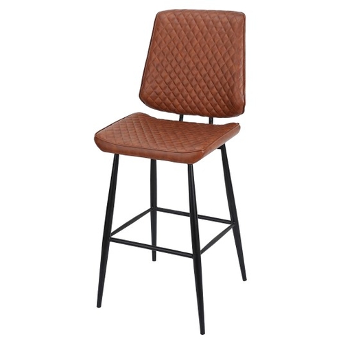 H&D Commercial Seating 6283B Metal Barstool w/ Whiskey Vinyl Back & Seat