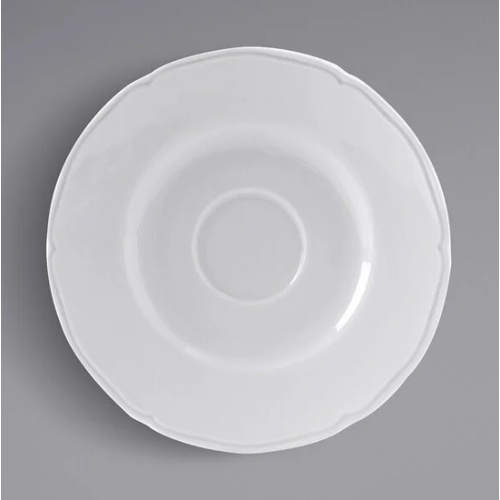 Tuxton China Inc SCE-054 Charleston 5.5" Diameter Porcelain White Ceramic Saucer