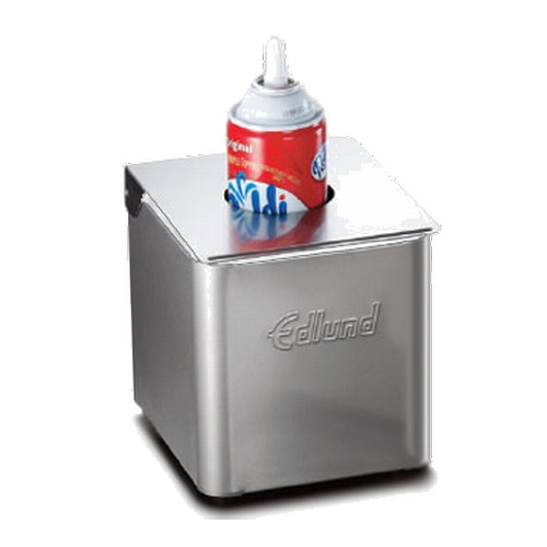 Edlund CSR-016W Stainless Steel 1/6 Pan Cold Pan Box w/ White Plastic Insert
