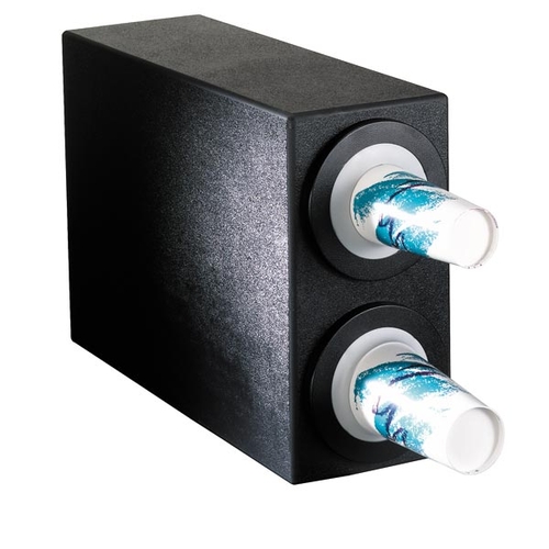 Dispense-Rite BFL-S-2BT Black Polystyrene 8" x 23" Cup Dispensing Cabinet