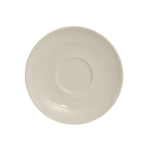Tuxton China Inc VEE-064 Venice 6-1/2" Dia. Amer White/Eggshell Ceramic Saucer - 3 Dz