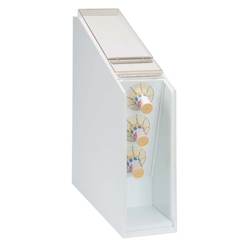 Dispense-Rite CTCD-3WT White Polystyrene 6" x 22.75" Ice Cream Cone Dispenser