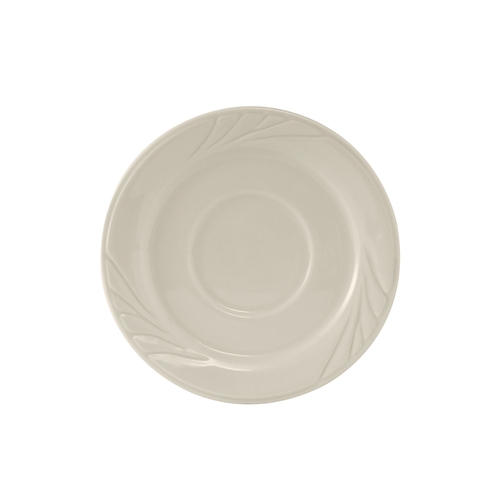 Tuxton China Inc YEE-054 Monterey 5.5" Dia. Amer White/Eggshell Ceramic Saucer - 3 Dz
