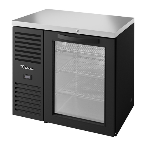 True TBR36-RISZ1-L-B-G-1 36"W One-Section Refrigerated Back Bar Cooler - Black