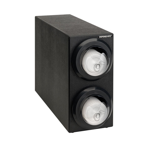 Dispense-Rite LID2-S1-2BT Black Polystyrene 8" x 23" Lid Dispensing Cabinet