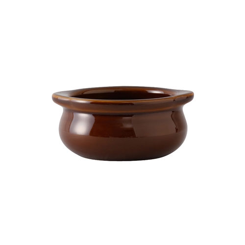 Tuxton China Inc BAS-1203 DuraTux 12 oz. Caramel Ceramic Onion Soup Crock - 1 Doz