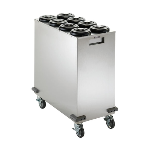 Dispense-Rite MCDC-SLR4X2 Stainless Steel 17.5"x33"Mobile 4-Section Cup Dispenser Cart