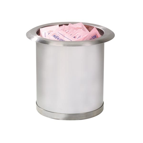 Dispense-Rite TCD-1 Stainless Steel 6.75"dia. x 6.25"H Built-In Condiment Holder