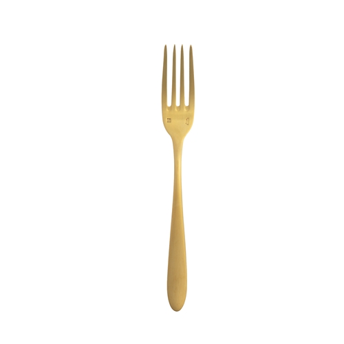 Oneida T017FDIF Mascagni 9" Stainless Steel Brush Gold Dinner Fork - 1 Doz