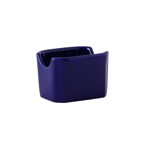 Tuxton China Inc BCQ-034 DuraTux 3-1/2" L Cobalt Ceramic Sugar Packet Holder - 1 Doz 