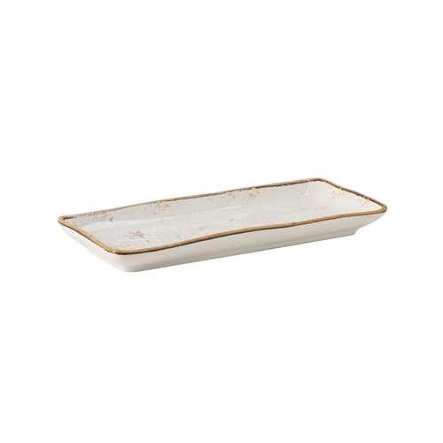 Tuxton China Inc GGA-550 Artisan Geode 11-5/8" Agave Ceramic Rectangular Tray - 1 Doz