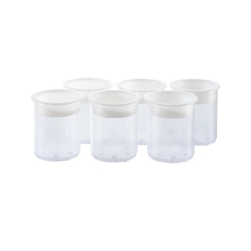 Pacojet 139161-E00-00 Synthetic Pacotizing® Beaker with Lids "White" - Set of 6