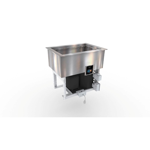Duke Manufacturing CP1-SL-DC-D Refrigerated 1 Pan Drop-In Slimline Cold Food Pan with Drain