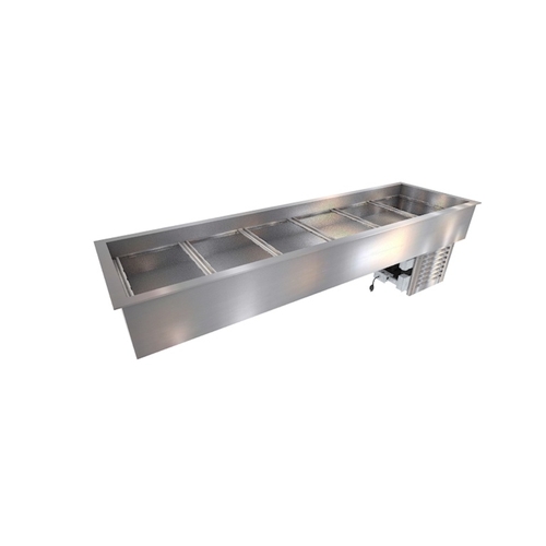 Duke Manufacturing CP6-SB-DC-D 6 Section Drop-In Cold Food Pan with Drain
