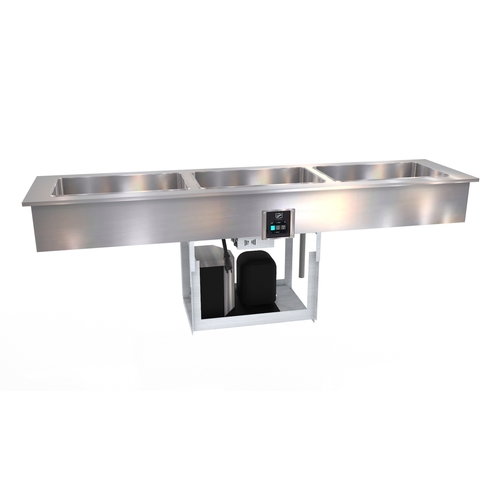 Duke Manufacturing FCP3-SL 71" (3) Section Drop-In Slimline Flush Mount Cold Food Well