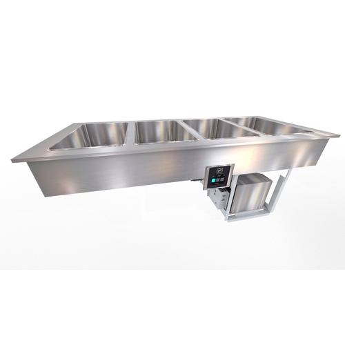 Duke Manufacturing FCP4-SB 61" (4) Section Drop-In Flush Mount Cold Food Well