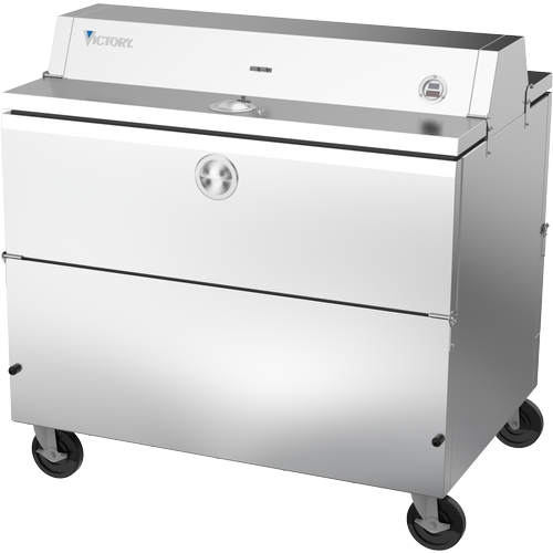 Victory Refrigeration VMCFD49-1-S-HC 49" 18.72 cu.ft. Forced Air Dual Access School Milk Cooler