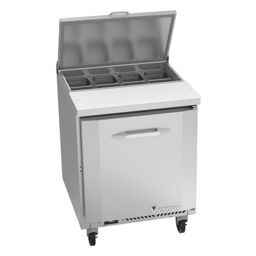 Victory Refrigeration VSP27HC-08 UltraSpec™ 27" Wide 8 Pan Sandwich Prep Table 