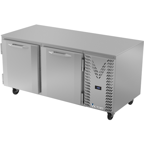 Victory Refrigeration VUF67HC 67" Two-Section Double Door Undercounter Freezer