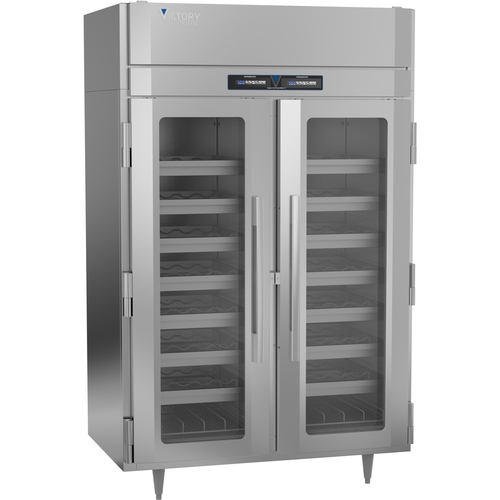 Victory Refrigeration WCDT-2D-S1-HC 42.02 cu.ft. Two-Section Dual-Temp Refrigerated Wine Cooler