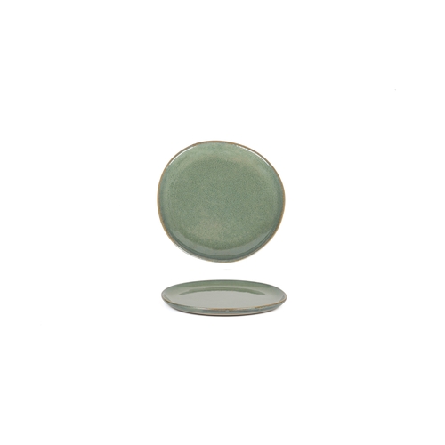 Front of the House DAP082GRP23 Artefactt 6" Diameter Moss Porcelain Plate - 1 Dozen