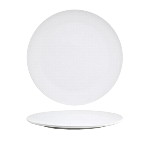Front of the House DDP057WHP22 Canvas 9" Diameter Porcelain Round Plate - 6 per Case