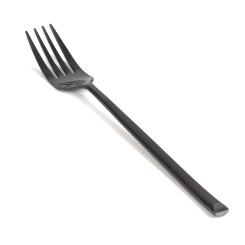 Front of the House FDF007BKS23 Jasper 8.25" Matte Black Stainless Steel Dinner Fork - 1 Doz