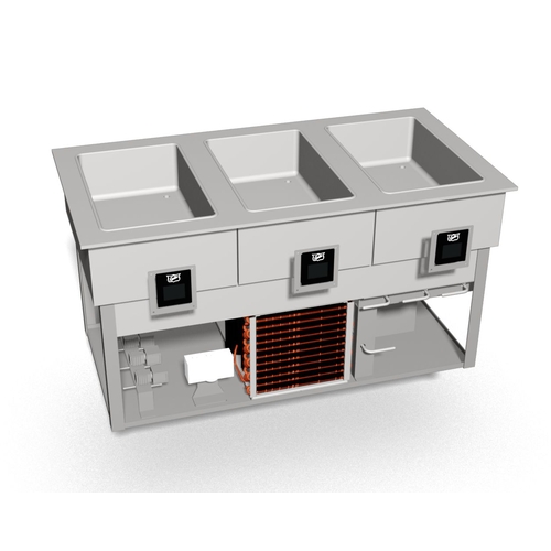 Duke Manufacturing HCF-3 Drop-In Hot/Cold/Freeze 3 Well Food Well Unit