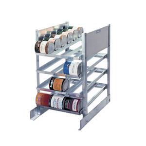Prairie View Industries CR0720 36in x 25in x 40in Aluminum Can Rack - holds 72 no.10 cans