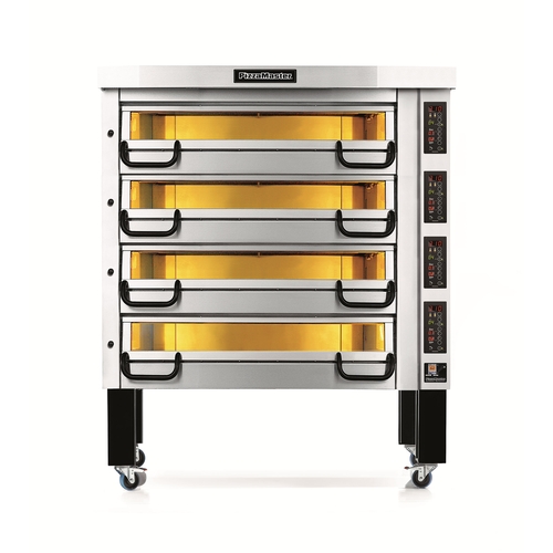 PizzaMaster PM 844ED 81.5" Wide Four Deck Electric Pizza Oven