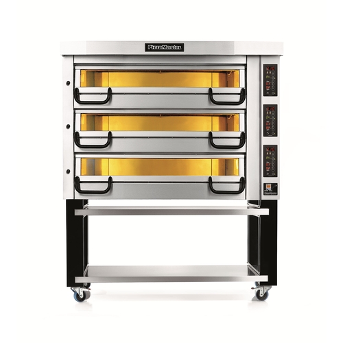 PizzaMaster PM 843ED 81.5" Wide Three Deck Electric Pizza Oven