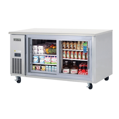 Everest Refrigeration ETGR2 59.25" Wide Two Section Glass Door Undercounter Cooler