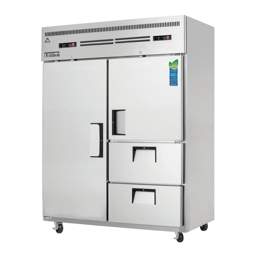 Everest Refrigeration ESWQ2D2 59" Wide Dual Temp Reach-In Refrigerator/Freezer